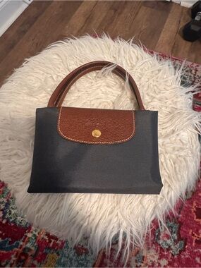 Longchamp Le Pliage Large Handbag NWOT Grey